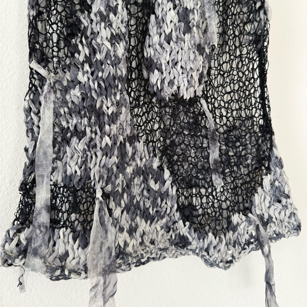 Distressed Netted Blouse